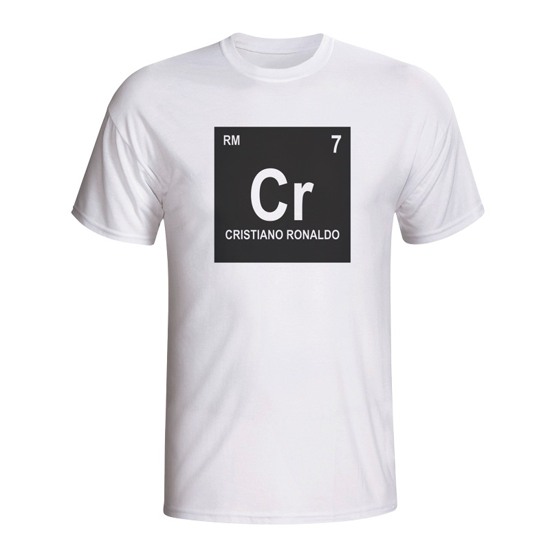 Cristiano Ronaldo Real Madrid Periodic Table T-shirt (White)