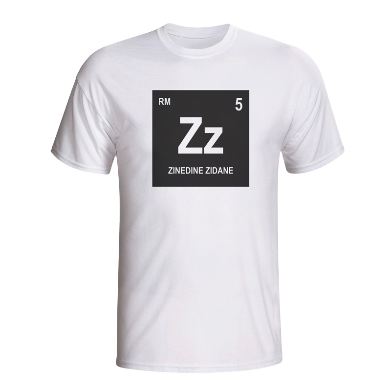 Click to view product details and reviews for Zinedine Zidane Real Madrid Periodic Table T Shirt White.
