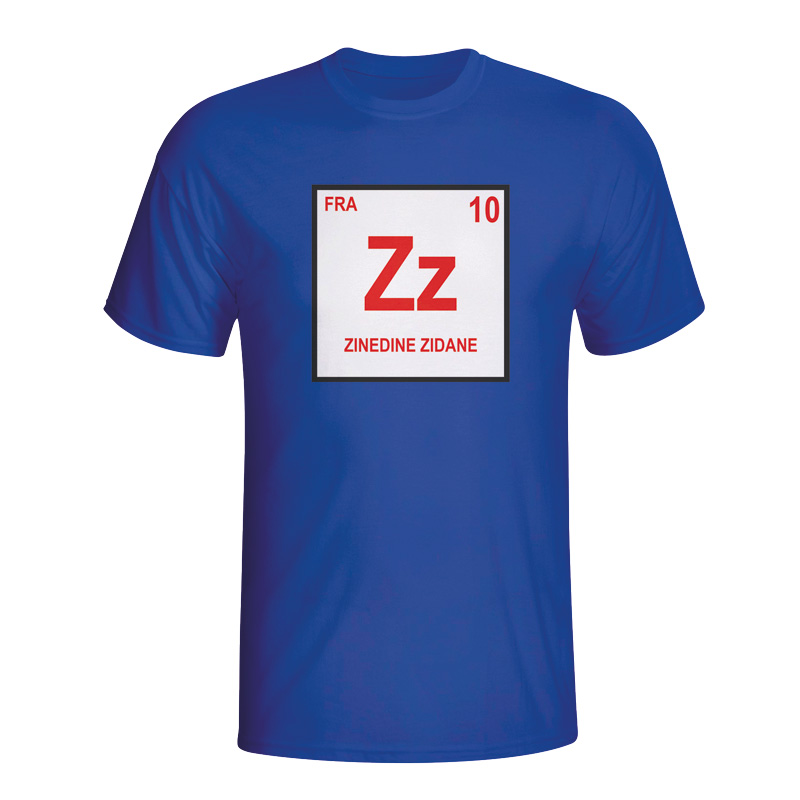 Click to view product details and reviews for Zinedine Zidane France Periodic Table T Shirt Blue.
