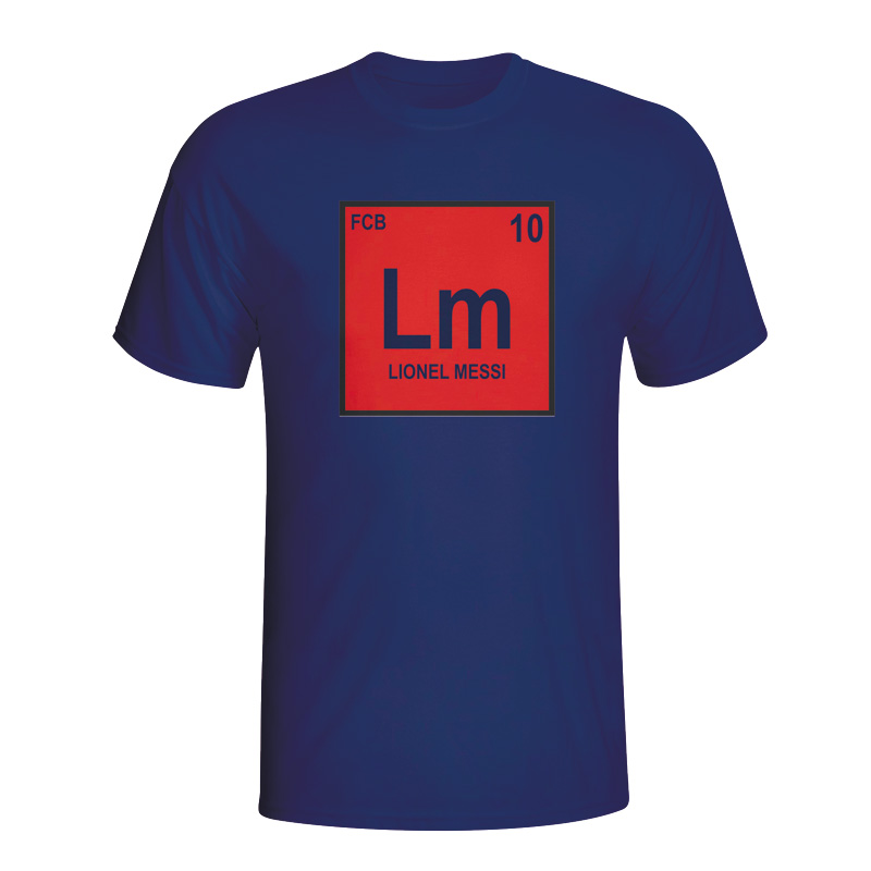 Lionel Messi Barcelona Periodic Table T-shirt (Navy)