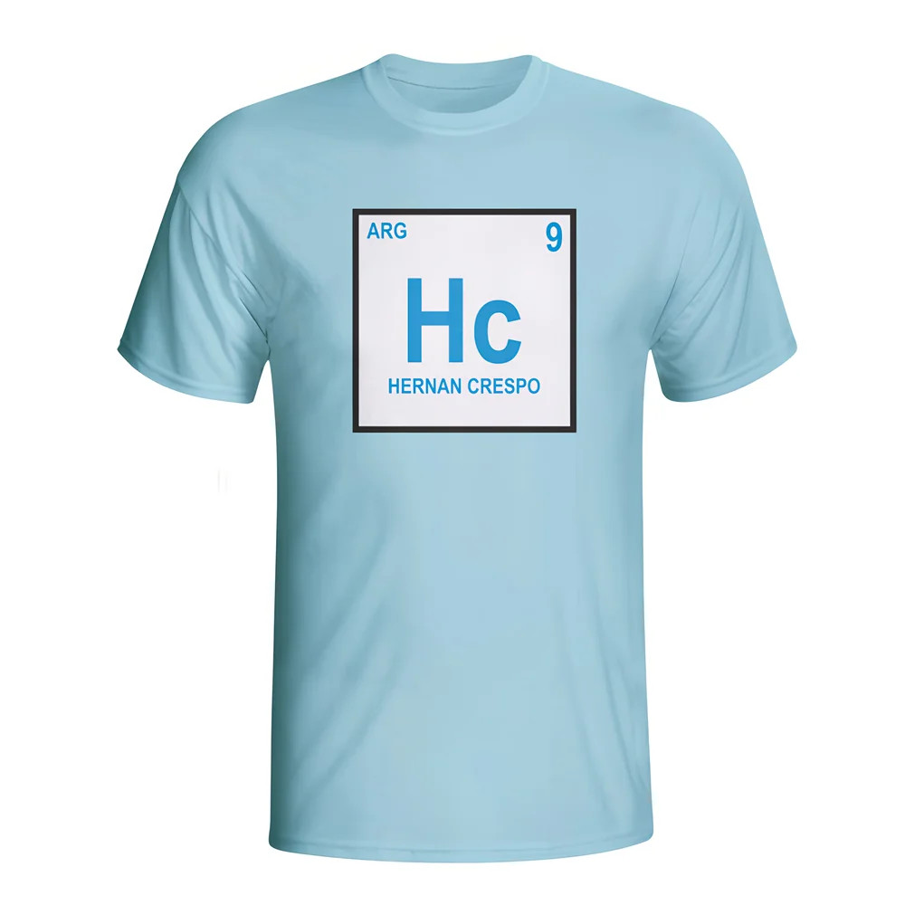 Click to view product details and reviews for Hernan Crespo Argentina Periodic Table T Shirt Sky Blue.