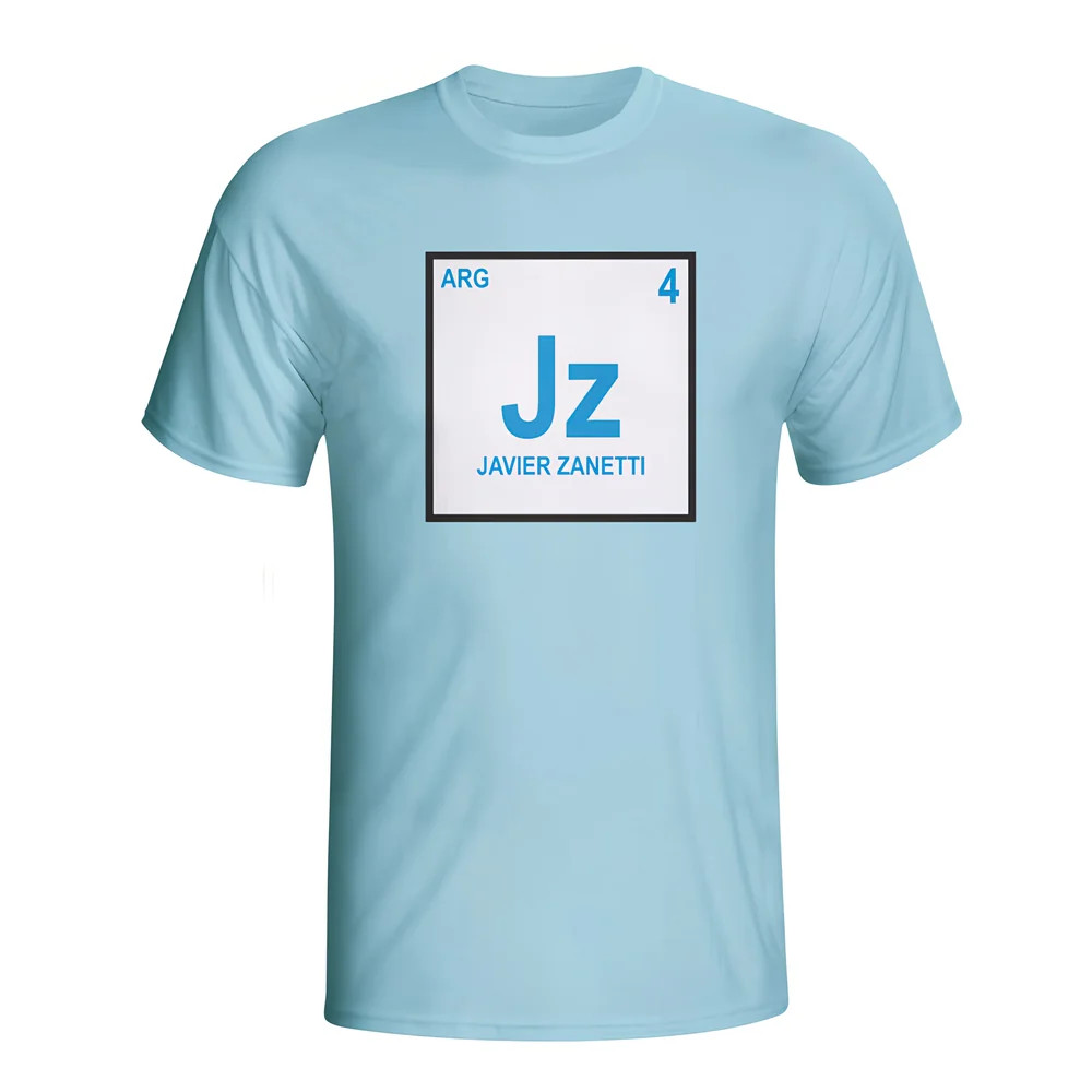 Click to view product details and reviews for Javier Zanetti Argentina Periodic Table T Shirt Sky Blue.