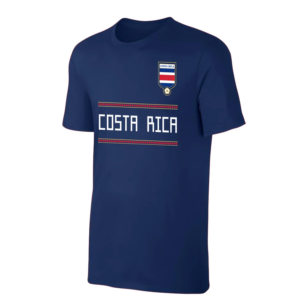 Costa Rica Wc2018 \'Qualifiers\' T-Shirt - Polyester Made By: Soccer Tees Men's Dark Blue 4XL