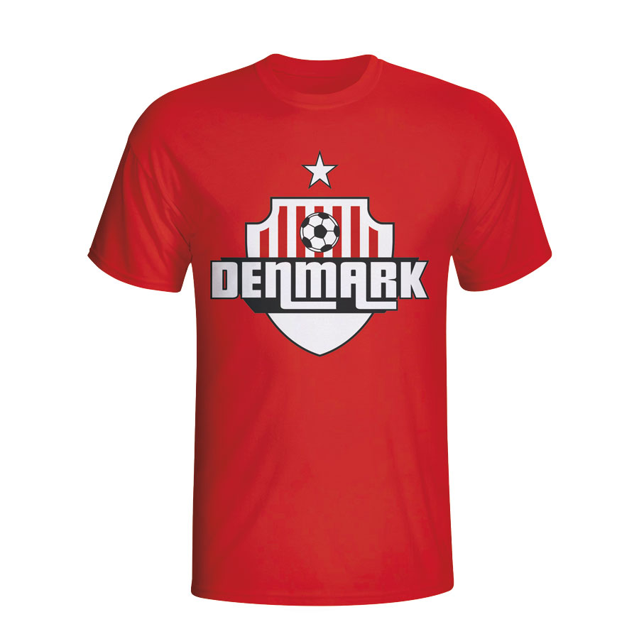 Click to view product details and reviews for Denmark Country Logo T Shirt Red.