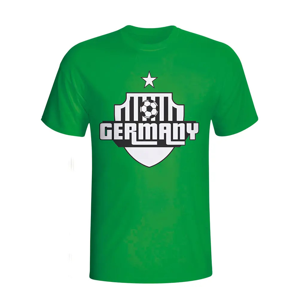 Germany Country Logo T-Shirt (Green) - Kids Men's Polyester Made By: Gildan Boys Green Medium