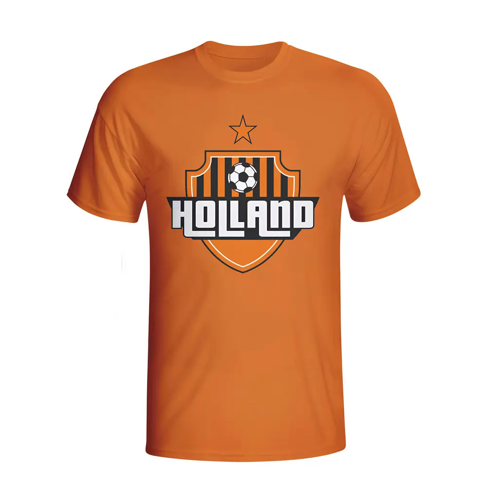 Holland Country Logo T-Shirt (Orange) - Kids Men's Polyester Made By: Gildan Boys Orange Medium