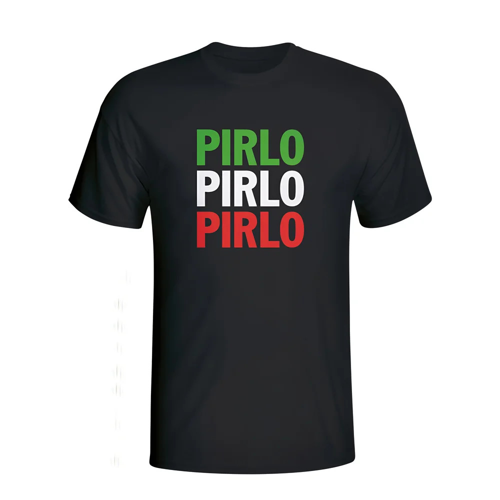 Click to view product details and reviews for Andrea Pirlo Italy Player Flag T Shirt Black.