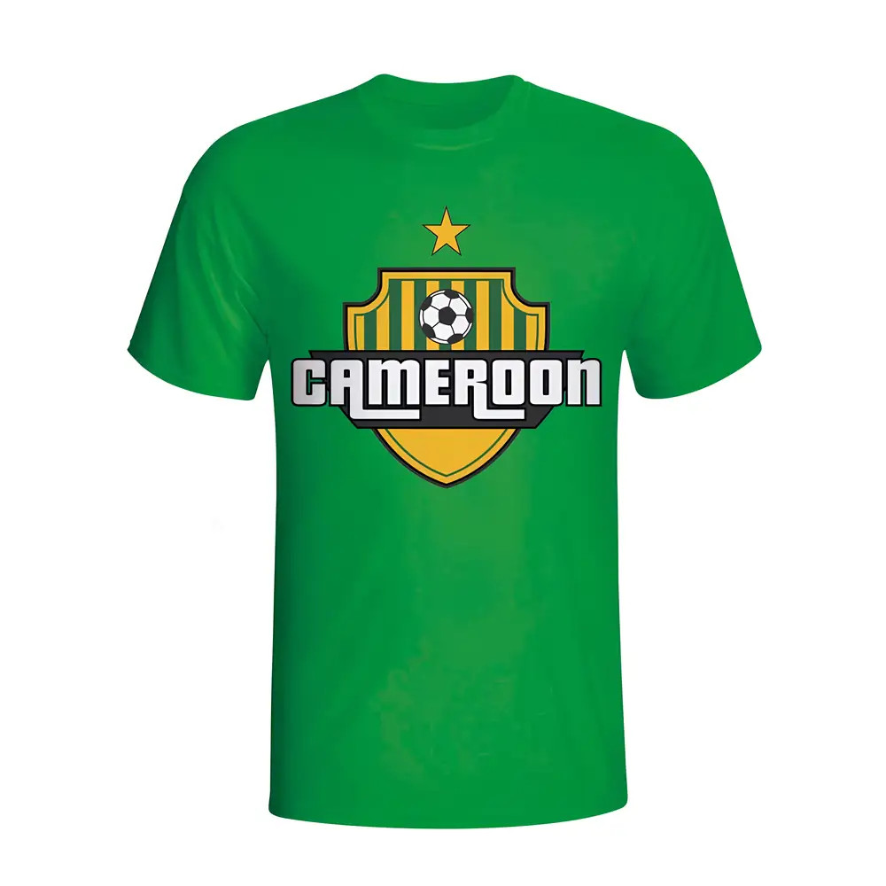 Cameroon Country Logo T-Shirt (Green) Polyester Made By: Gildan Men's Green Medium