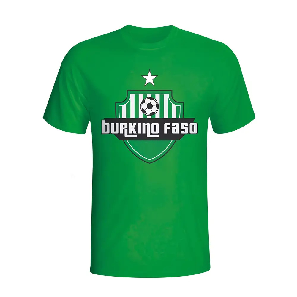 Burkino Faso Country Logo T-Shirt (Green) Polyester Burkina Faso Made By: Gildan Men's Green Small