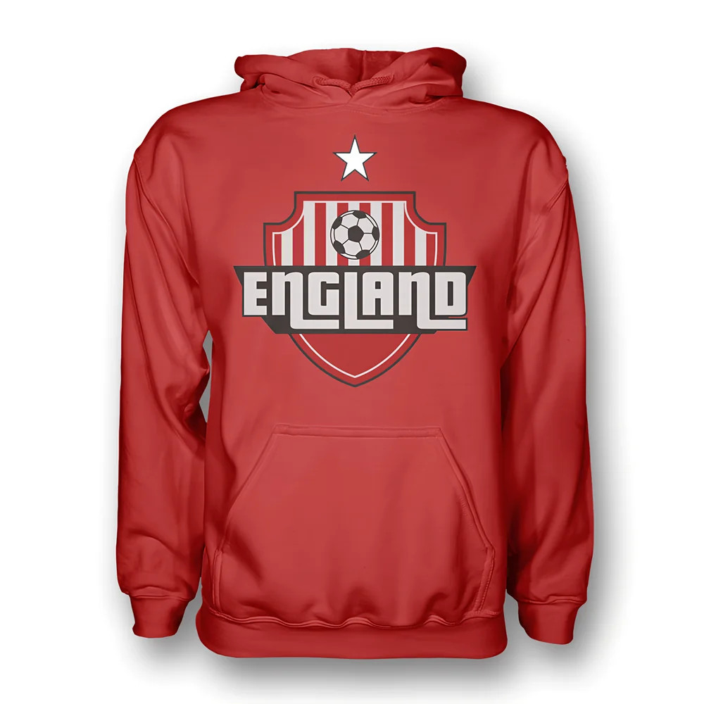 England Country Logo Hoody (Red) Polyester Made By: Gildan Men's Red Xxl