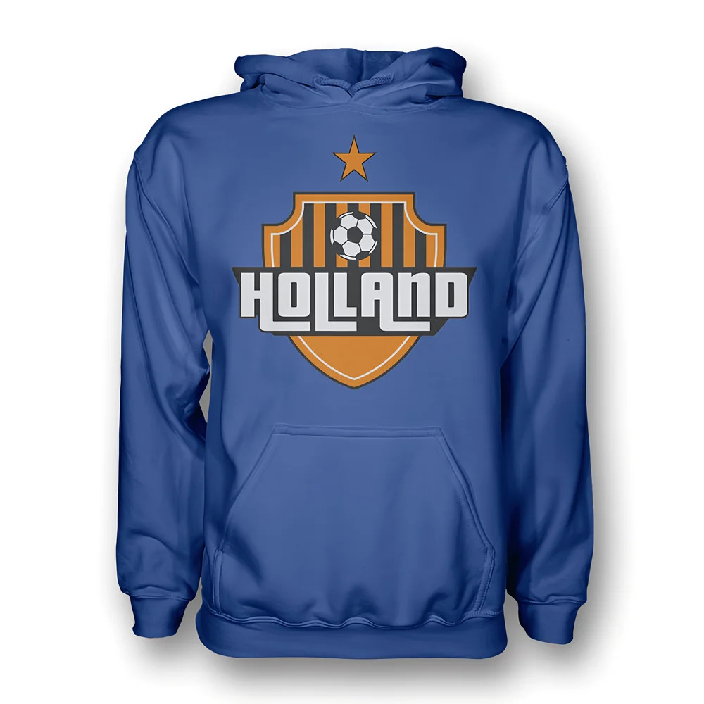 Holland Country Logo Hoody (Blue) Polyester Made By: Gildan Men's Blue Large