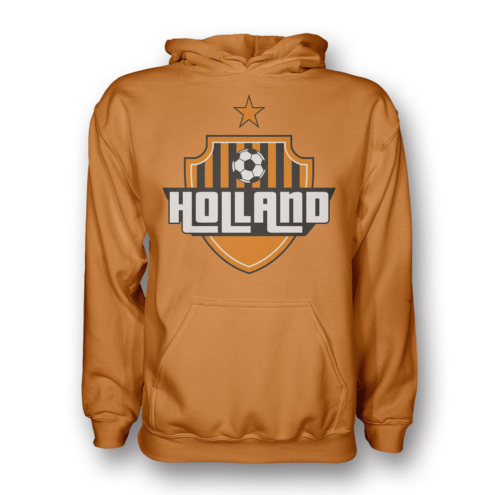 Holland Country Logo Hoody (Orange) - Kids Men's Polyester Made By: Gildan Boys Orange Extra Small
