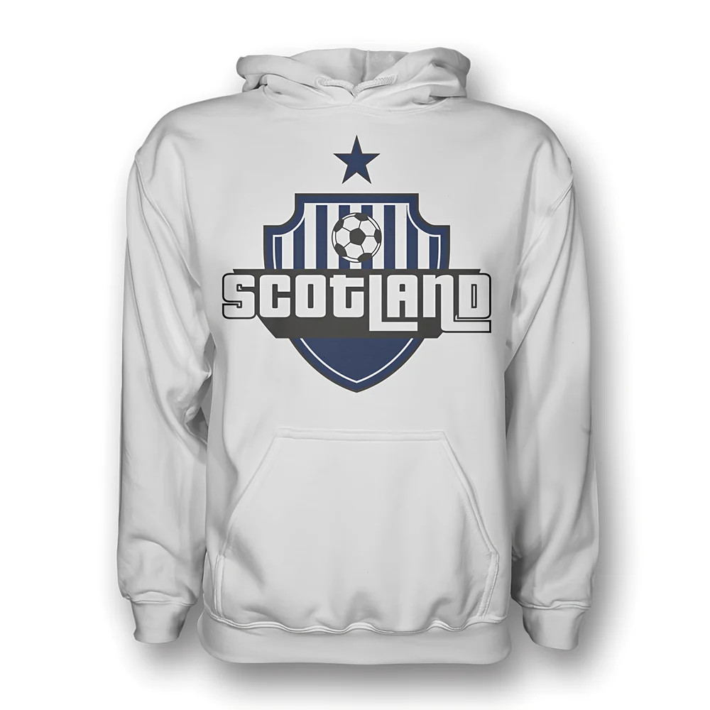 Scotland Country Logo Hoody (White) Polyester Made By: Gildan Men's White Xxl