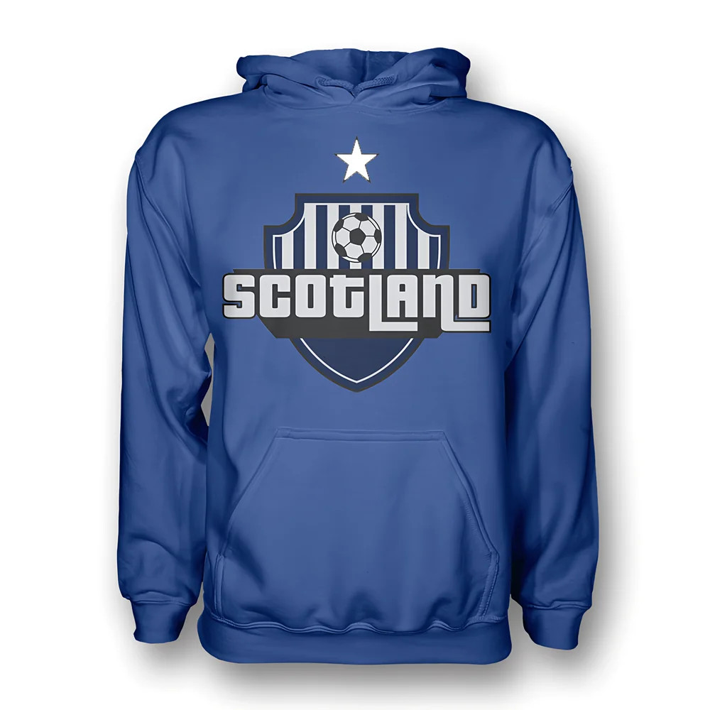 Scotland Country Logo Hoody (Blue) Polyester Made By: Gildan Men's Blue Large