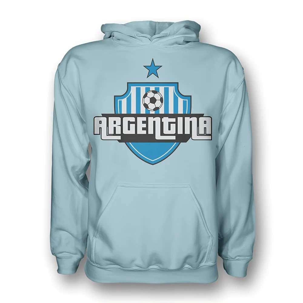 Argentina Country Logo Hoody (Sky Blue) Polyester Made By: Gildan Men's Sky Blue Xxl