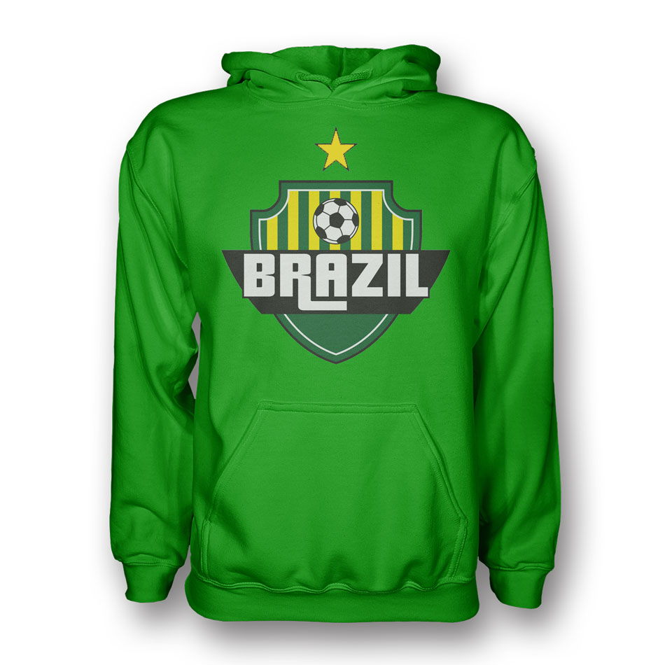Click to view product details and reviews for Brazil Country Logo Hoody Green Kids.