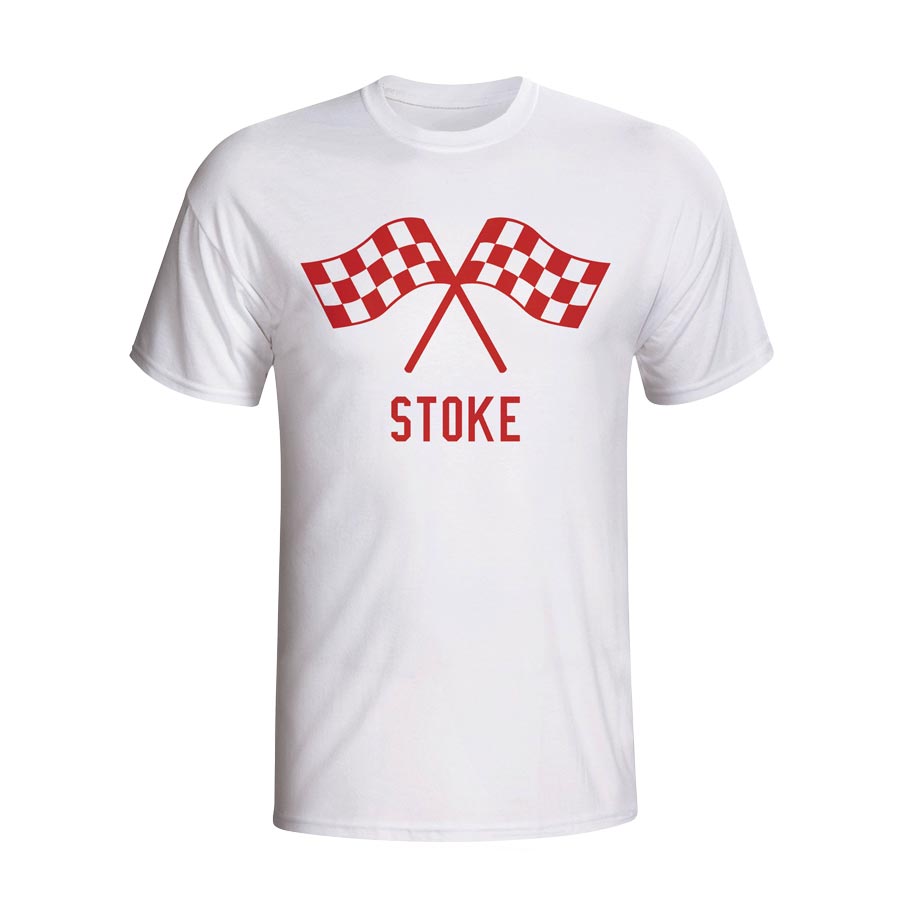Click to view product details and reviews for Stoke Waving Flags T Shirt White.