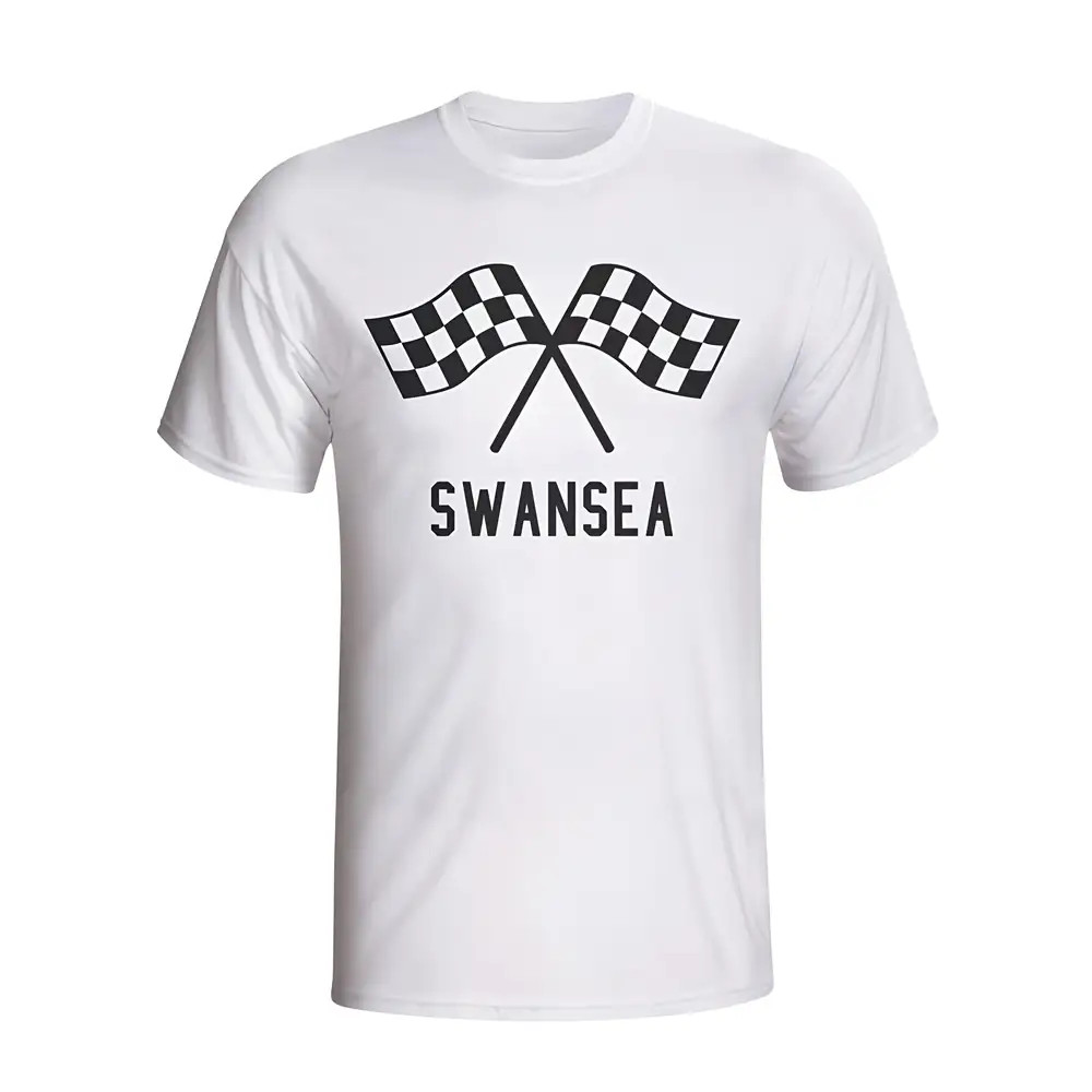 Click to view product details and reviews for Swansea Waving Flags T Shirt White.