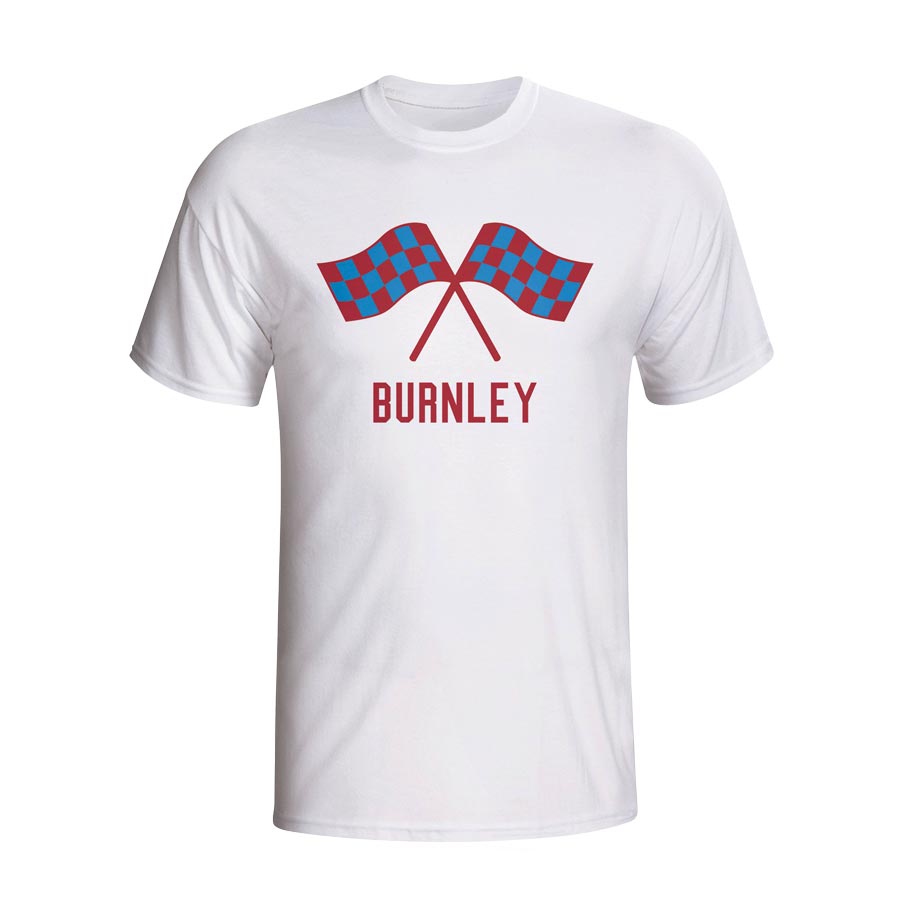 Click to view product details and reviews for Burnley Waving Flags T Shirt White.