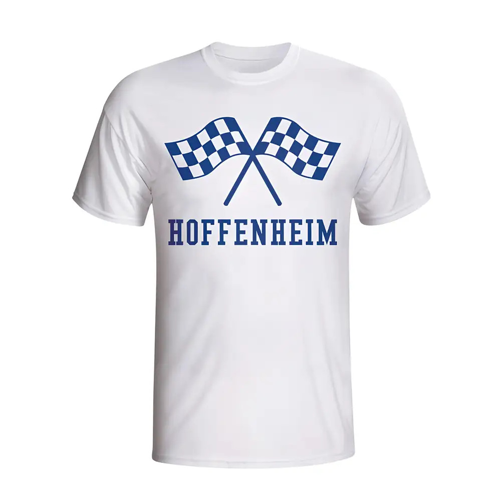 Hoffenheim Waving Flags T-Shirt (White) Polyester Fc Hoffenheim Made By: Gildan Men's White Medium