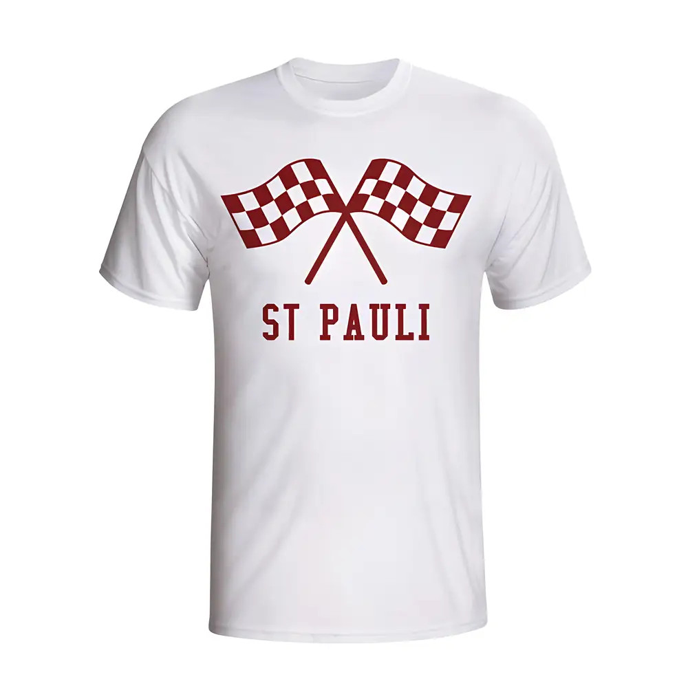 Click to view product details and reviews for St Pauli Waving Flags T Shirt White.