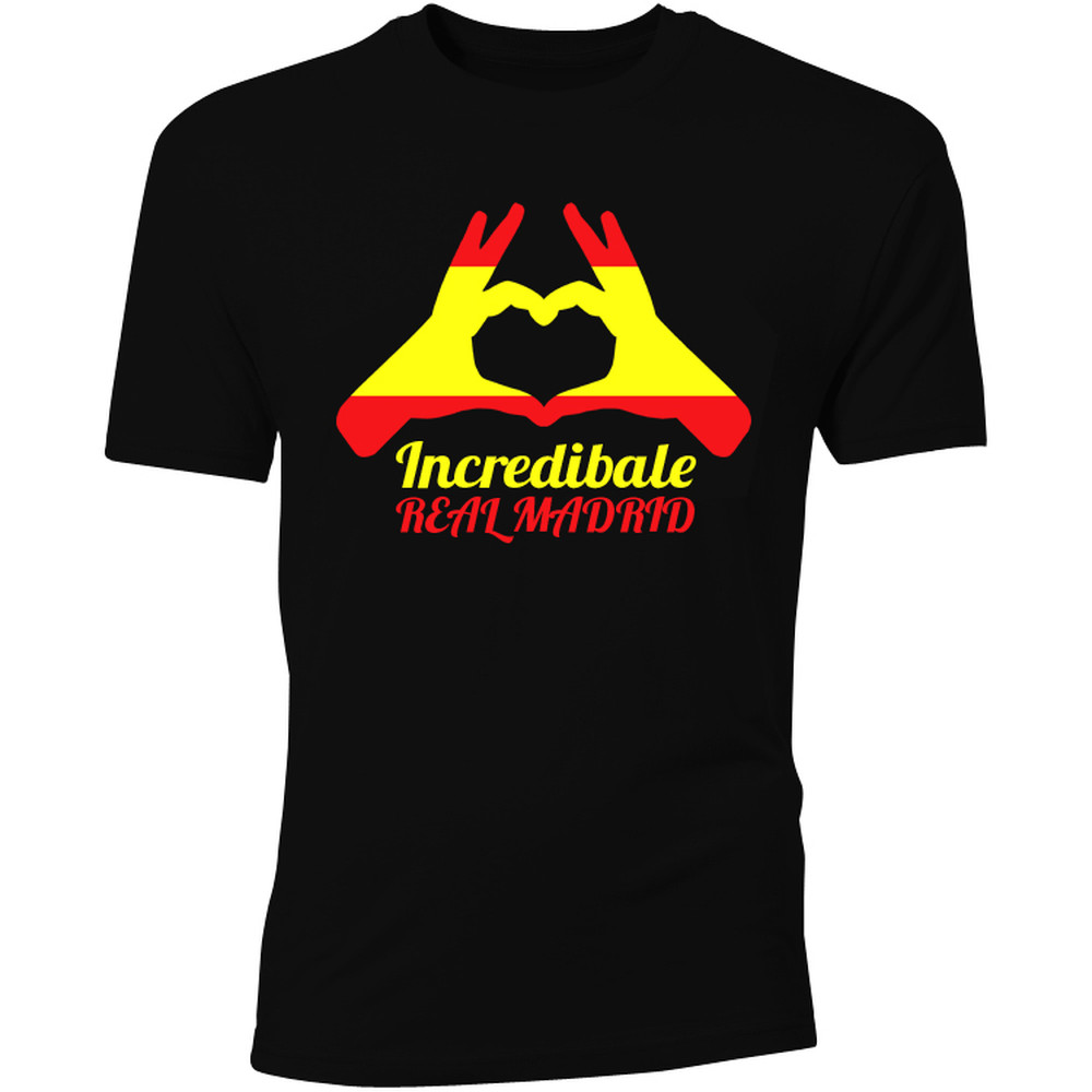Gareth Bale Real Madrid Incredibale T-Shirt (Black) Polyester Made By: Gildan Men's Black Extra Large