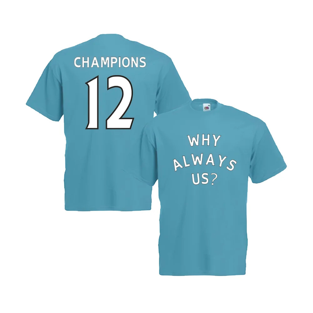 Click to view product details and reviews for 2012 Manchester City Why Always Us T Shirt Blue. Click to view product details and reviews for 2012 Manchester City Why Always Us T Shirt Blue.