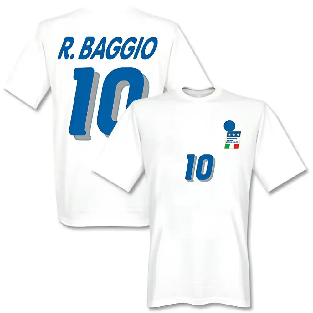 Click to view product details and reviews for Roberto Baggio Italy 1994 Away T Shirt White.