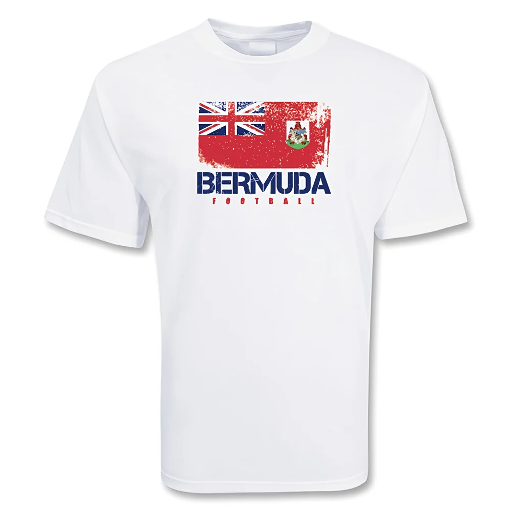 Bermuda Football T-Shirt Polyester Made By: Gildan Men's White Xxl