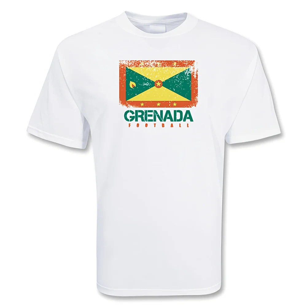 Grenada Football T-Shirt Polyester Made By: Gildan Men's White Xxl
