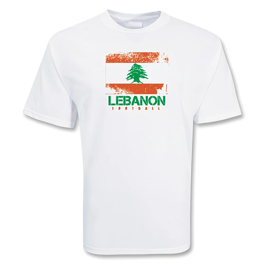 Lebanon Football T-Shirt Polyester Made By: Gildan Men's White Medium