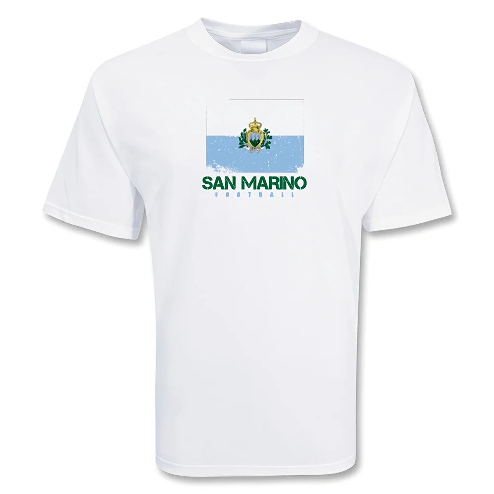 San Marino Football T-Shirt Polyester Made By: Gildan Men's White Extra Large
