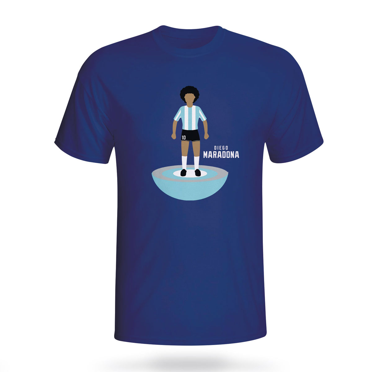Diego Maradona Argentina Subbuteo Tee (Navy)