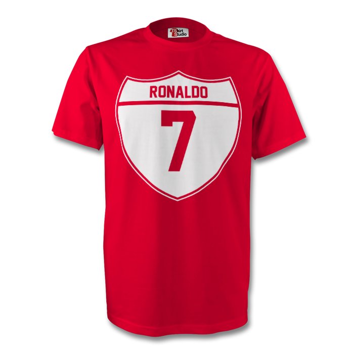 Cristiano Ronaldo Man Utd Crest Tee (Red)