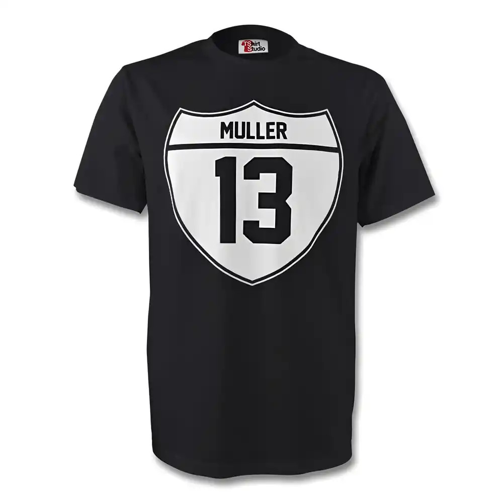 Click to view product details and reviews for Thomas Muller Germany Crest Tee Black.