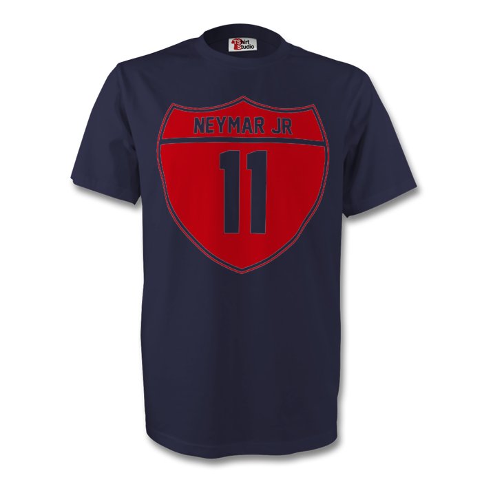 Neymar Jr Barcelona Crest Tee (Navy) - Kids