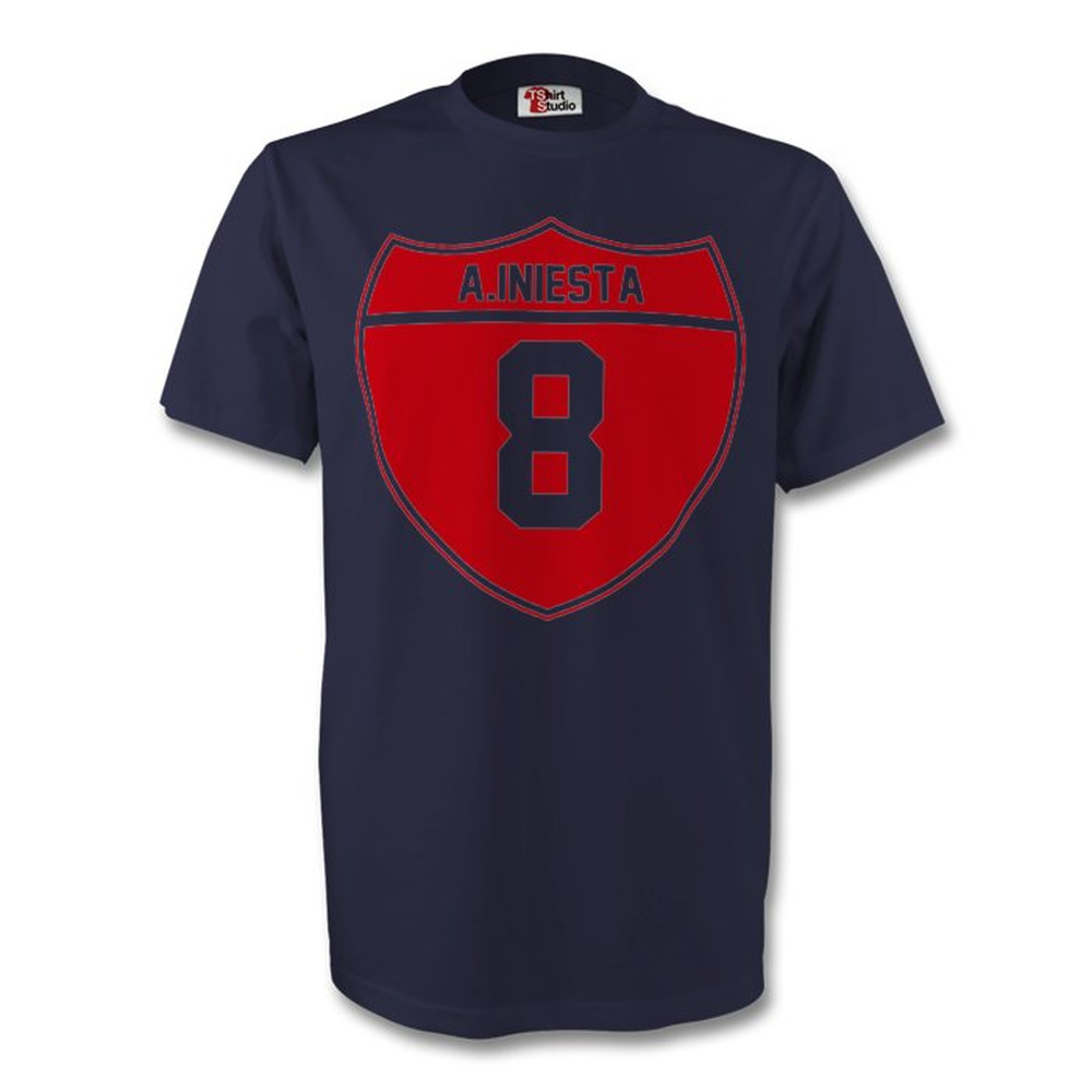 Click to view product details and reviews for Andres Iniesta Barcelona Crest Tee Navy. Click to view product details and reviews for Andres Iniesta Barcelona Crest Tee Navy.