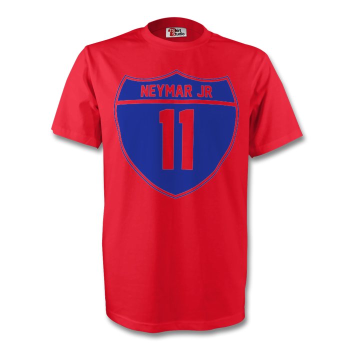 Neymar Jr Barcelona Crest Tee (Red) - Kids