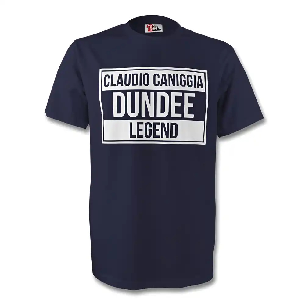 Claudio Caniggia Dundee Legend Tee (Navy) Polyester Made By: Gildan Men's Navy Xxl