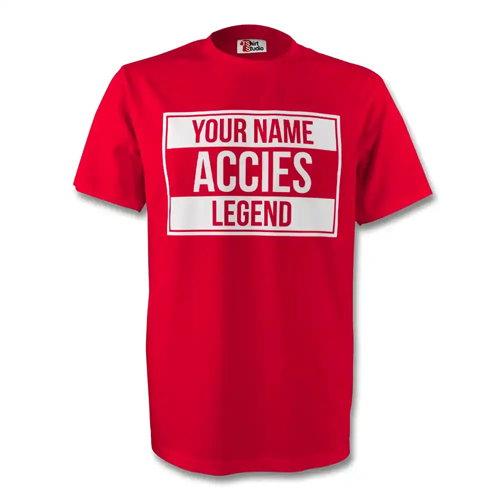 Click to view product details and reviews for Your Name Hamilton Accies Legend Tee Red.