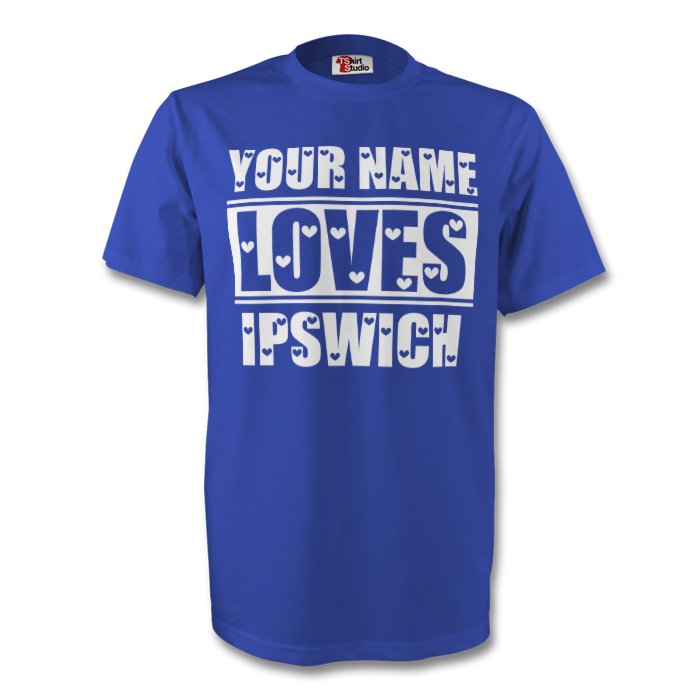 Click to view product details and reviews for Your Name Loves Ipswich T Shirt Blue Kids.