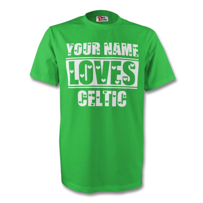 Click to view product details and reviews for Your Name Loves Celtic T Shirt Green Kids.