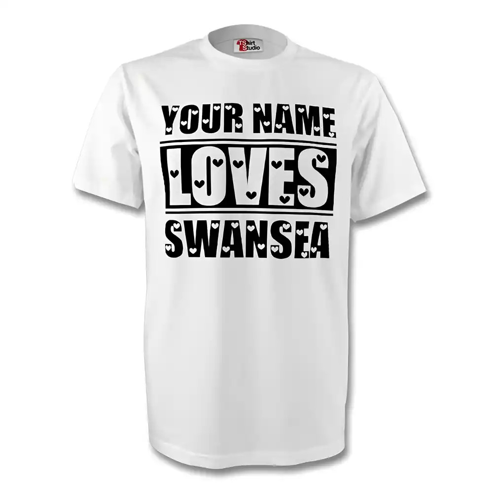 Click to view product details and reviews for Your Name Loves Swansea T Shirt White Kids.