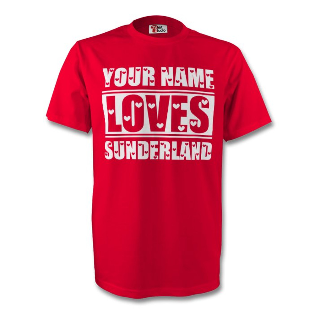 Click to view product details and reviews for Your Name Loves Sunderland T Shirt Red.