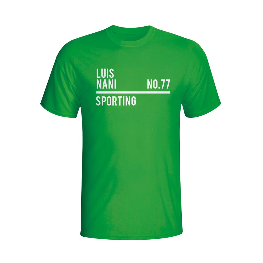Luis Nani Sporting Lisbon Squad T Shirt Green Kids
