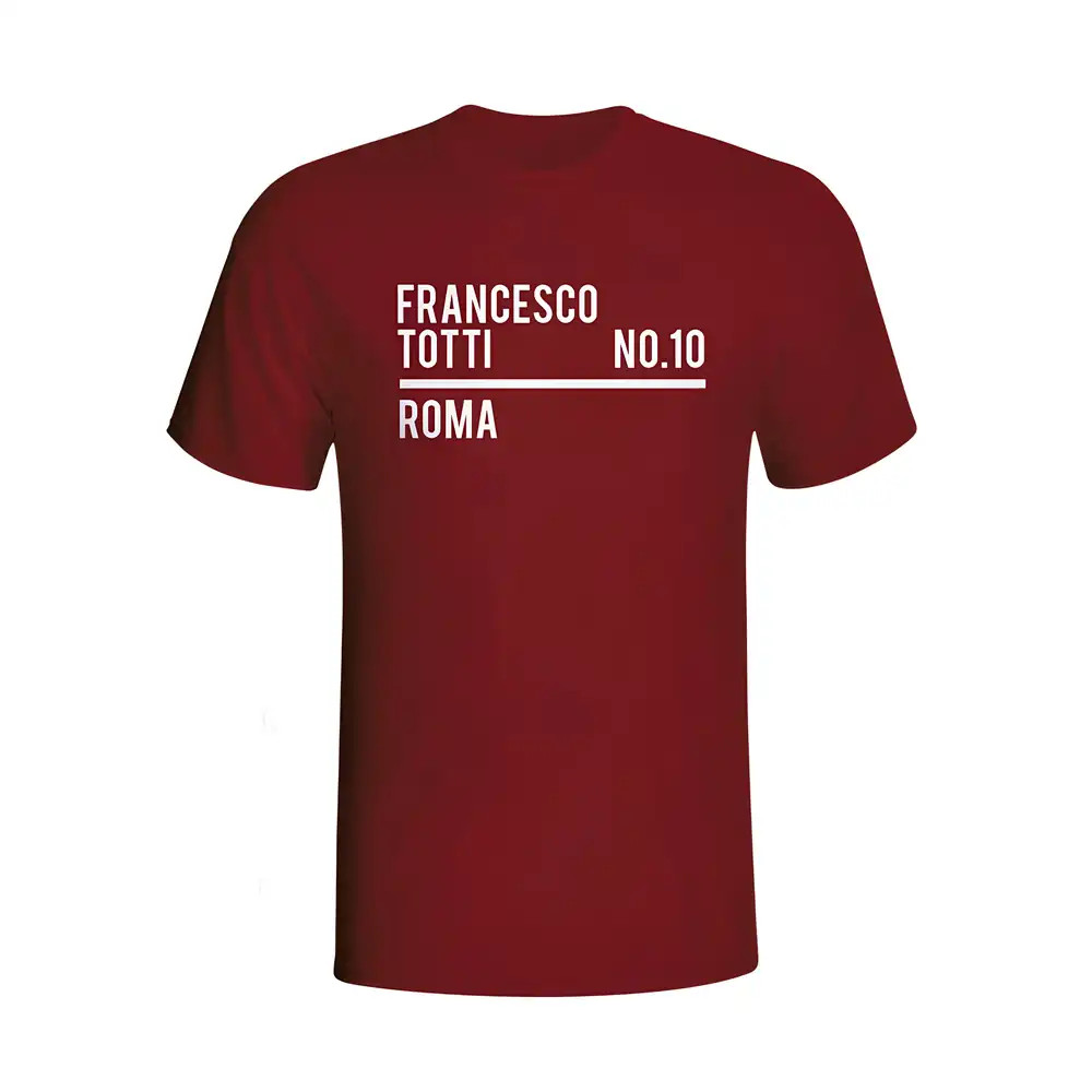 Click to view product details and reviews for Francesco Totti Roma Squad T Shirt Maroon. Click to view product details and reviews for Francesco Totti Roma Squad T Shirt Maroon.