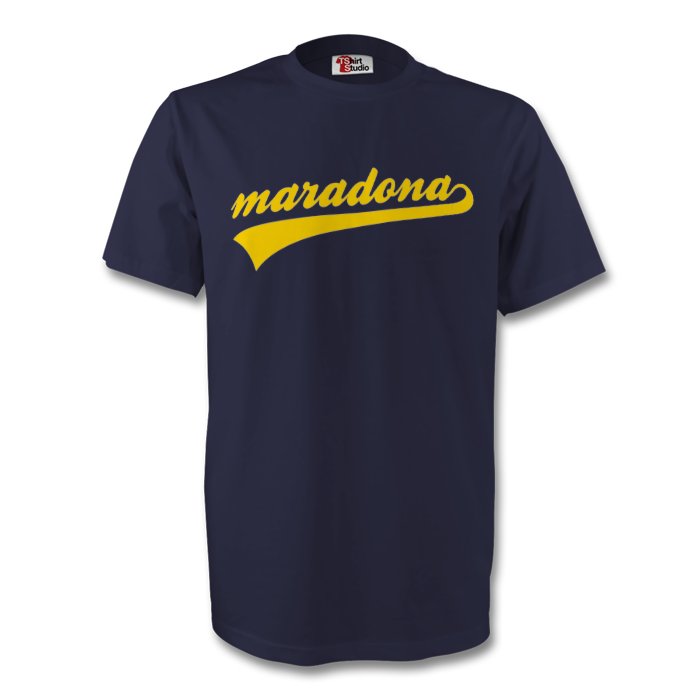 Click to view product details and reviews for Diego Maradona Boca Juniors Signature Tee Navy.