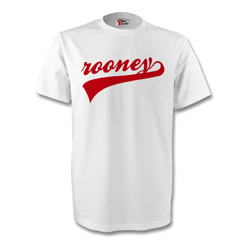 Wayne Rooney England Signature Tee (White) - Kids Men's Polyester Made By: Gildan Boys White Medium