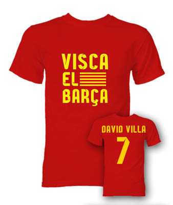 Click to view product details and reviews for David Villa Visca El Barca Hero T Shirt Red.