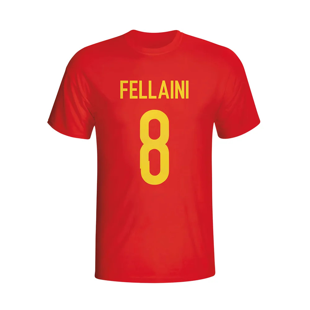 Marouane Fellaini Belgium Hero T-Shirt (Red) Polyester Made By: Gildan Men's Red Xxl